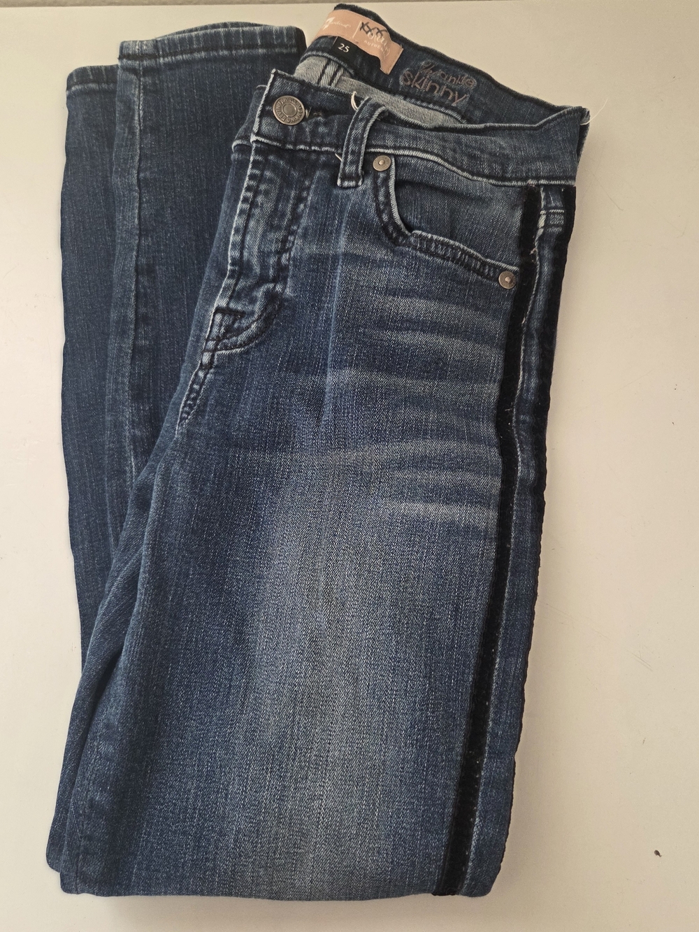7 For All Mankind Men's Dark Blue Skinny Jeans